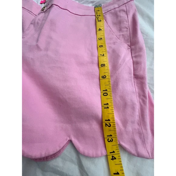 Women's Lilly Pulitzer Shorts Size 14 Pink Scalloped Hem - Picture 7 of 8